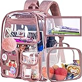 Clear Backpack, Heavy Duty Transparent Bookbag for Women and Men | Heavy Duty