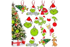 YANLEEN Christmas Tree Decorations - 20PCS Christmas Tree Hanging Grinchs Ornament Holiday Xmas Ornaments Grinchs Christmas Decorations Indoors Home Grinchs Decor