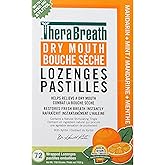 TheraBreath Dry Mouth Lozenges with Added ZINC - Mandarin Mint , Supports & Enhances Your Natural Saliva Production (72 Count