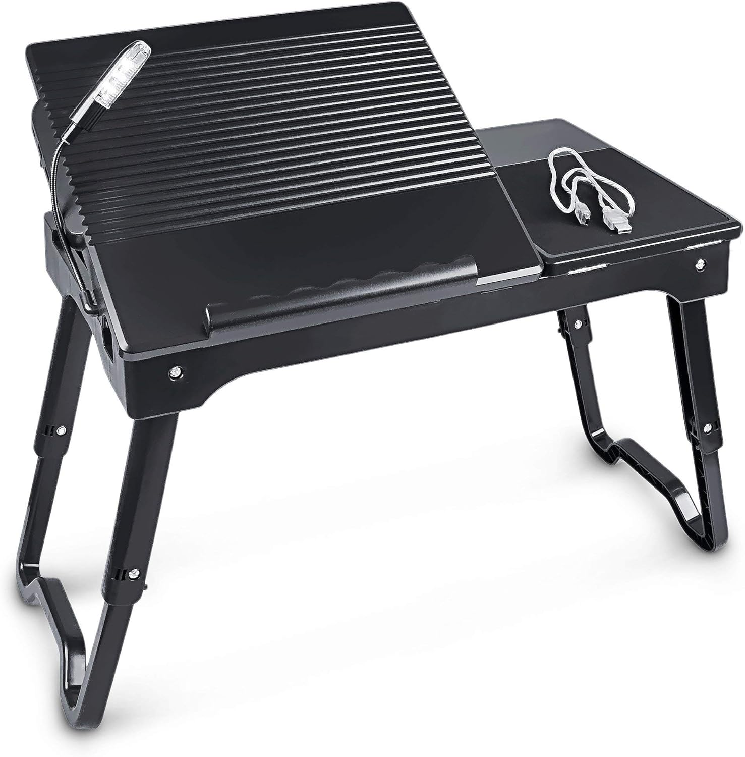 Relaxdays Adjustable Laptop/Notebook/Tablet Stand, Lapdesk, with USB