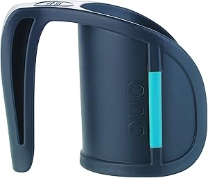 HealthSmart Duo Beverage Grip Handle for Mugs, Glasses and Bottles, Protects Hands from Hot Mug Surfaces, Blue, 0.5 Pound