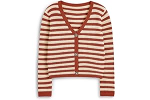 LILLUSORY Womens Cardigan Sweaters Striped Button Down Casual Lightweight Long Sleeve Knit Outwear Winter Fashion 2024