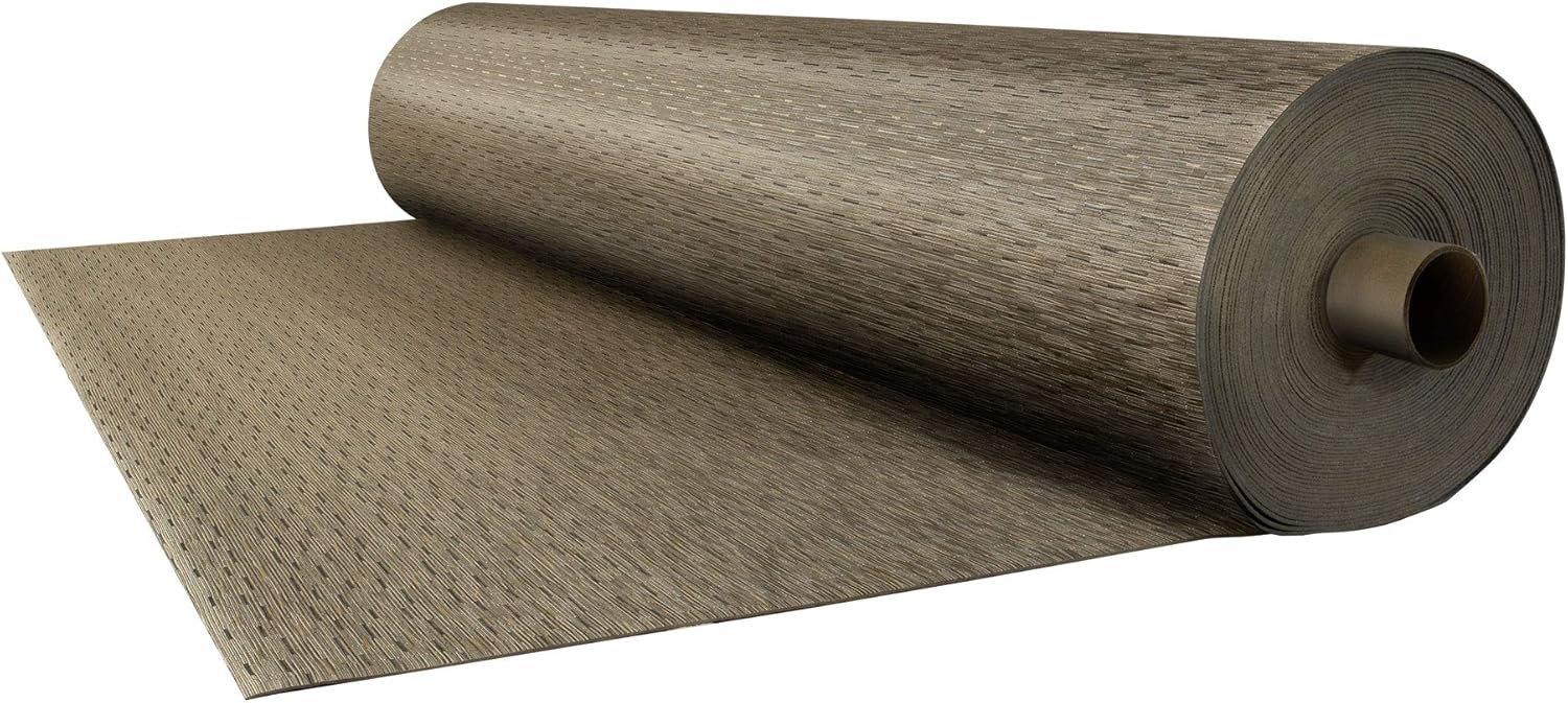 RecPro 8'6" Wide RV Woven Thatch Flooring Vinyl Tan