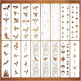 Border Stencils for Painting Moon Star Dragon Book Edge Background Template Paint Stencils for Painting on Wood Burning Art Craft Canvas Furniture Wall(book16)