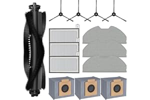 LACVIK X8 Pro Parts Compatible with Eufy X8 Pro Robot Vacuum Cleaner, X8 Pro Accessories, 1*Main Brush 3*Hepa Filters 3*Mop Pads 3*Vacuum Bags 4*Side Brushs, for eufy x8 pro accessories