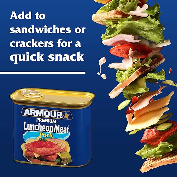 ARMOUR STAR PREMIUM PORK LUNCHEON MEAT, KETO FRIENDLY, 12 OZ