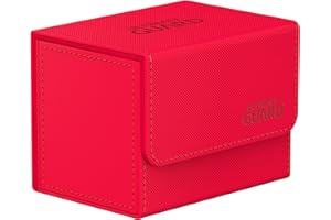 Ultimate Guard Sidewinder 80+, Deck Box for 80 Double-Sleeved TCG Cards, Red, Magnetic Closure & Microfiber Inner Lining for 