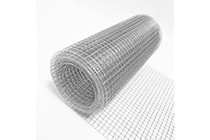 AWIORETON Hardware Cloth 1/4 inch 8inx10ft Galvanized After Welding 23 Gauge,Wire Cloth Wire Mesh Roll Chicken Wire Fence Mesh Roll for Chicken Pen/Coop Fences, Garden Fences,Screen Mesh,Poultry Netting Cage