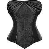 Zhitunemi Renaissance Corset Halloween Costumes: Strapless Women Corset Lingerie - Medieval Fairs for Vintage Lovers