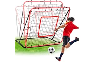 SPOYNAL Soccer Rebounder Net & Soccer Training Equipment - 4x4 FT Adjustable Rebound Board for Precision Passing, Shooting, First Touch, and Ball Control Drills for Kids, Teens & Adults