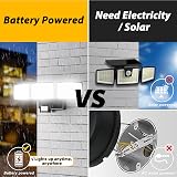 AIXPI Battery Powered Outdoor Security Lights 240 LED Motion Sensor 1500LM IP65 view 4