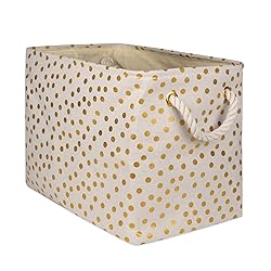 DII Polyester Storage Bin, Gold Metallic Collection