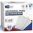 GauzeCare Sterile Abdominal- ABD Combine Pads| 40-Pack, 8x10 Inches| Extra Absorbent & Thick, Individually Wrapped Wound Dressing, First Aid Pads| Surgical-Grade, Nonstick- for Heavy Leakage, Post Op