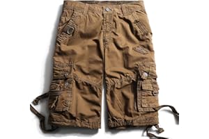OCHENTA Men's Loose Fit Cargo Shorts with Multi Pockets