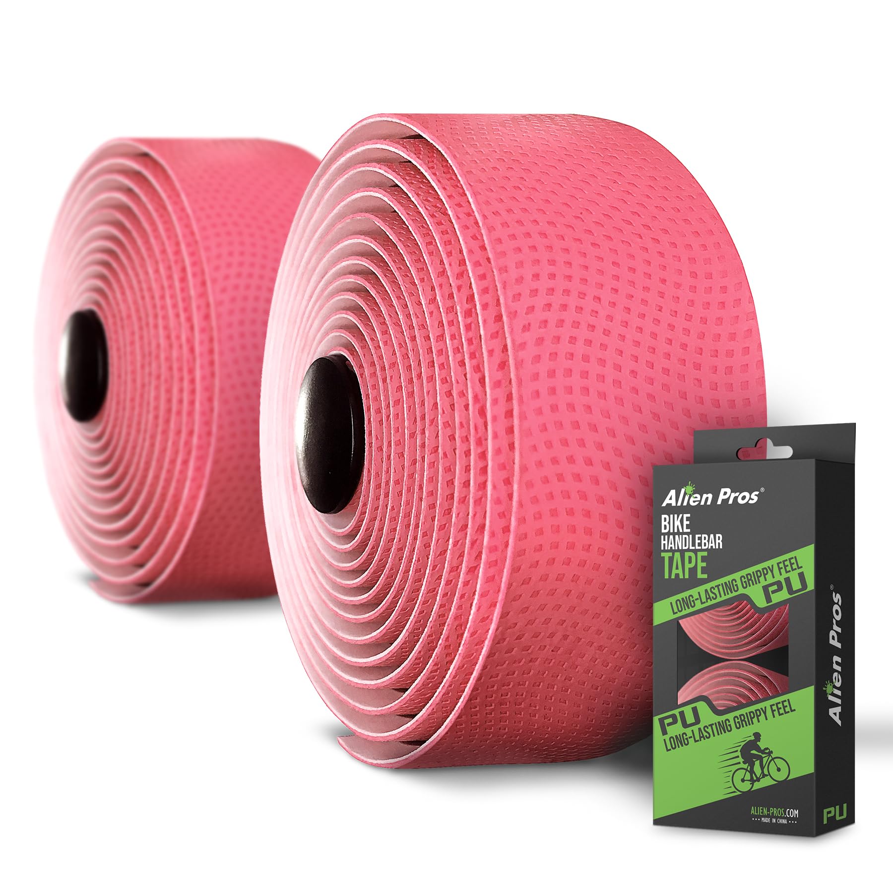 Alien Pros Bike Handlebar Tape PU (Set of 2) Pink - Enhance your bike grip with these bicycle handle bar tape - Wrap your bike for an awesome comfortable ride (Set of 2, Pink)