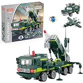 3-in-1 Military Launcher Vehicle Building Block Toy Set 346 PCS Boys Age 6+ | Mission Launcher Truck, Armored Vehicle, Action Jet Aircraft, STEM Creative Construction Toy, Brick Gift, Rebuildable
