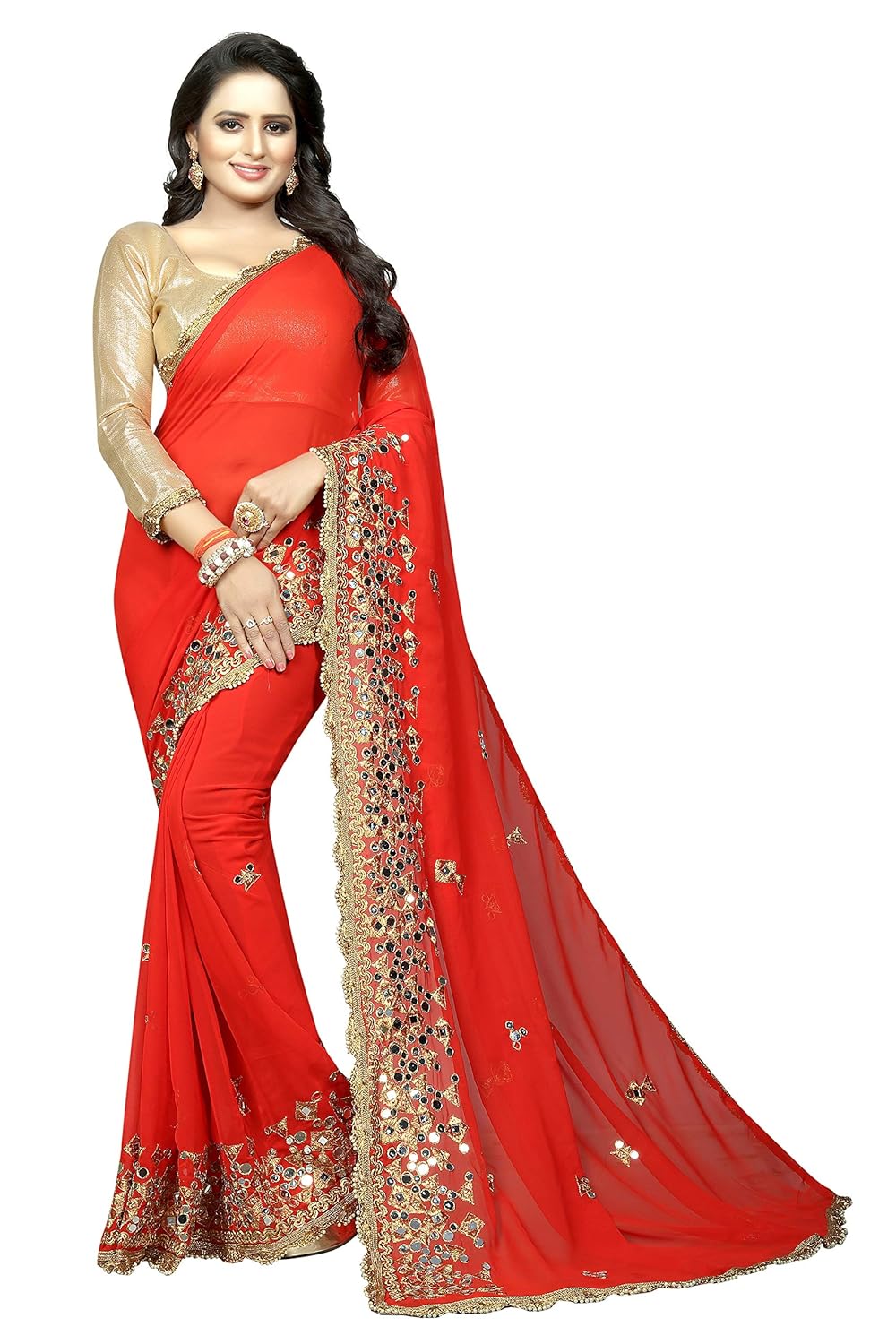 Loot Fast Women's Georgette Saree With Blouse Piece at 995 MRP 9999