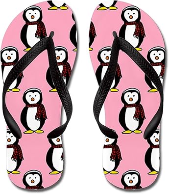 mens penguin flip flops