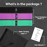Suright Fabric Resistance Bands Set of 3 for Glutes Hips Non-Slip 3 Levels view 9