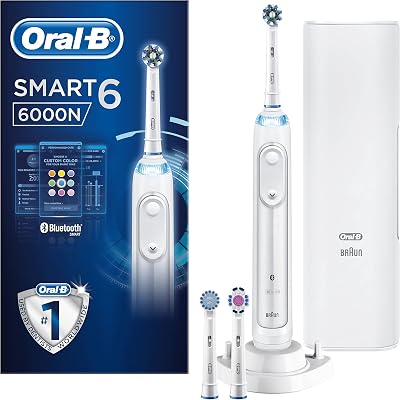 Oral-B Smart 6 Electric Toothbrush System UK 2 Pin Plug 3 Heads Travel Case