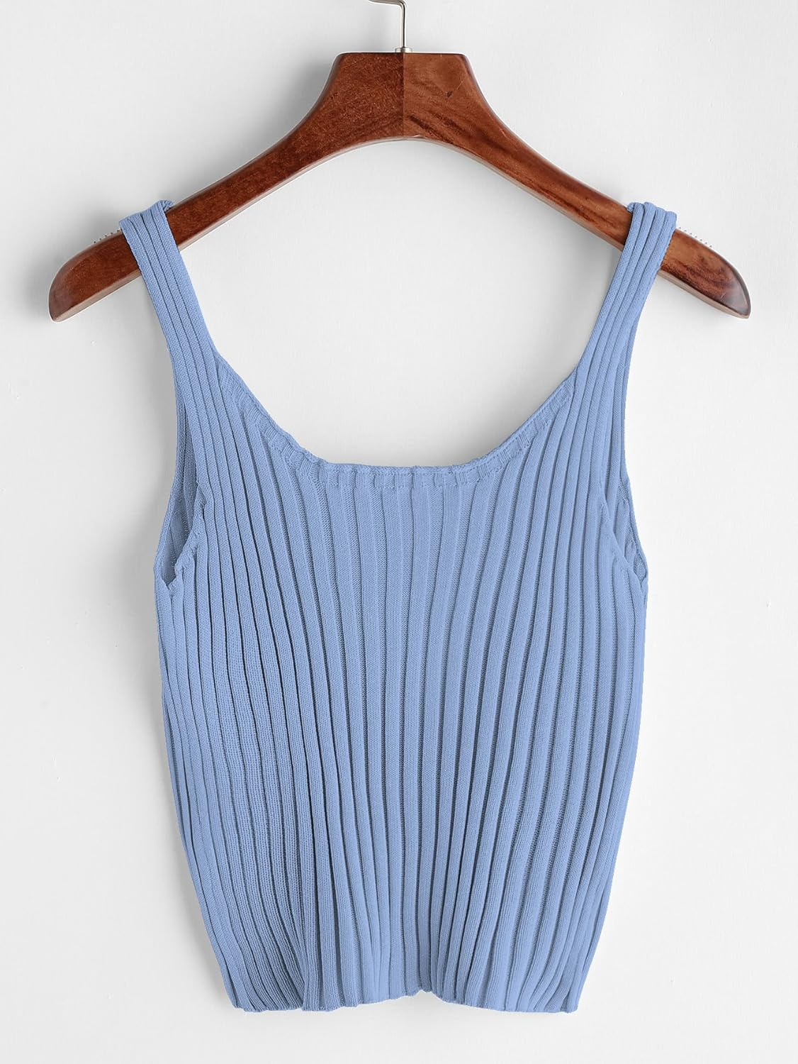 SweatyRocks Women's Ribbed Knit Crop Tank Top Spaghetti Strap Camisole Vest Tops at  Women’s Clothing store
