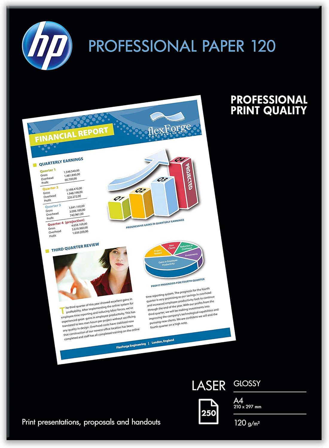 HP Professional Glossy Laser Paper 120 gsm250 sheet/A4