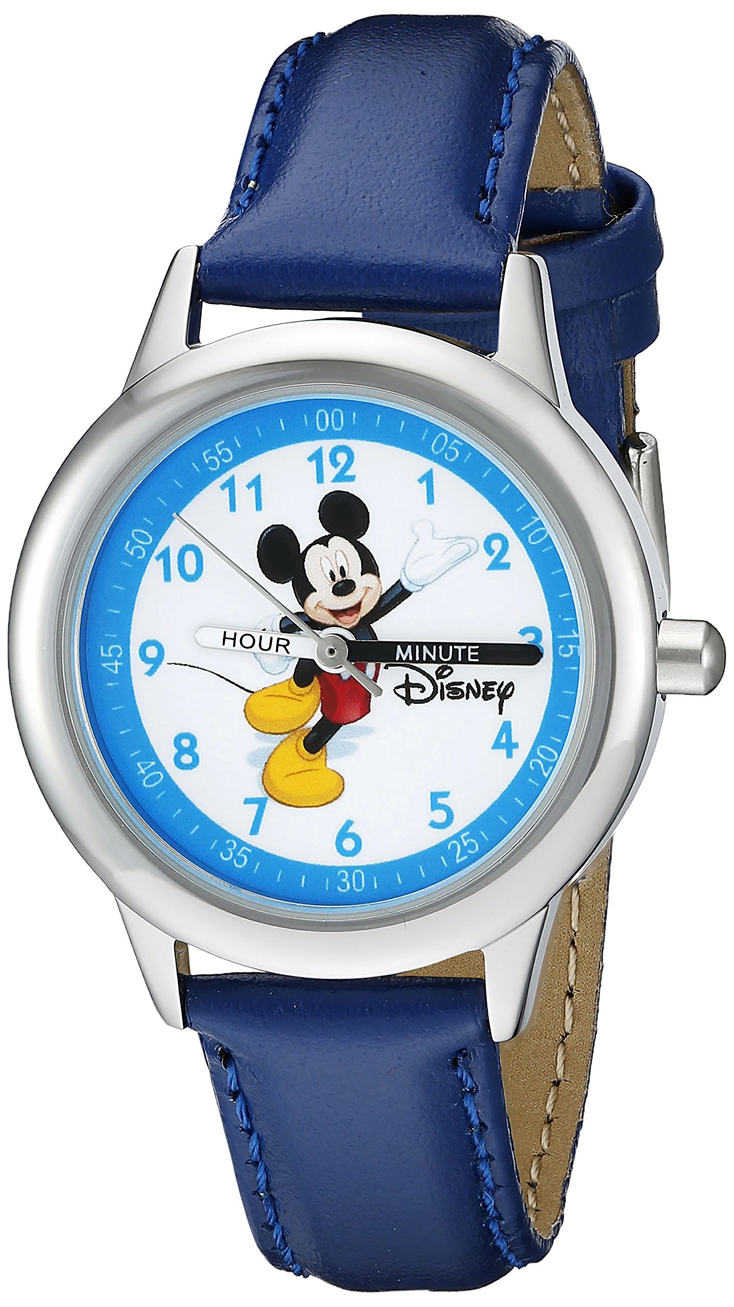Disney Kids W000013 Mickey Mouse Stainless Steel Time Teacher