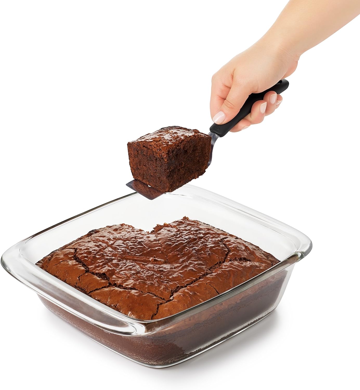 OXO 1177100 1177100 Good Grips Stainless Steel Cut and Serve Turner, Black: Home & Kitchen