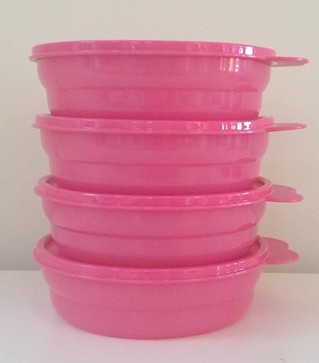 Tupperware Microwave Reheatable Cereal Bowl Set Pink