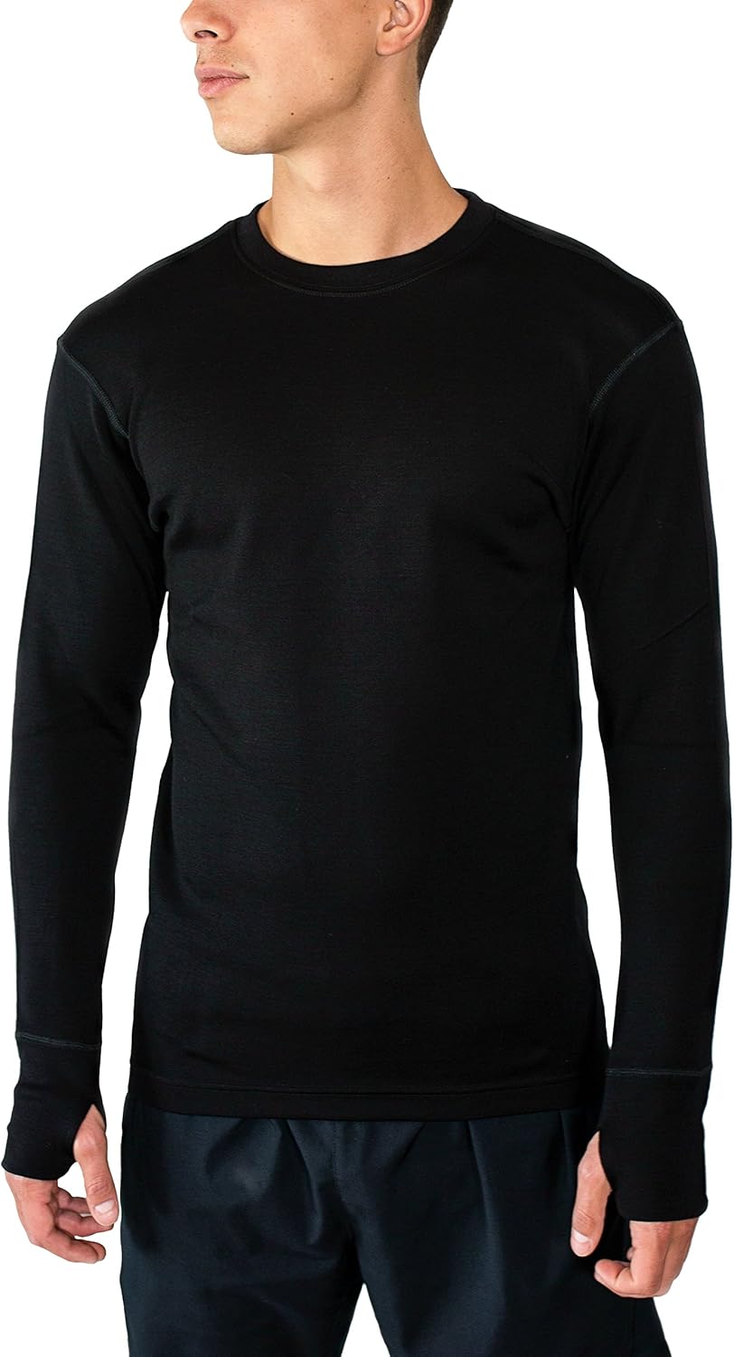 Woolx Glacier Men's Merino Wool Base Layer Top Heavyweight