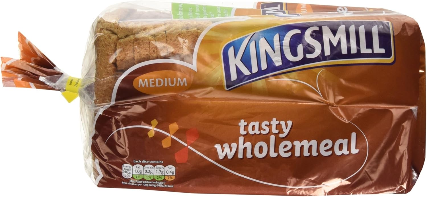 Kingsmill Tasty Wholemeal Medium Sliced Bread, 800g Amazon.co.uk Grocery