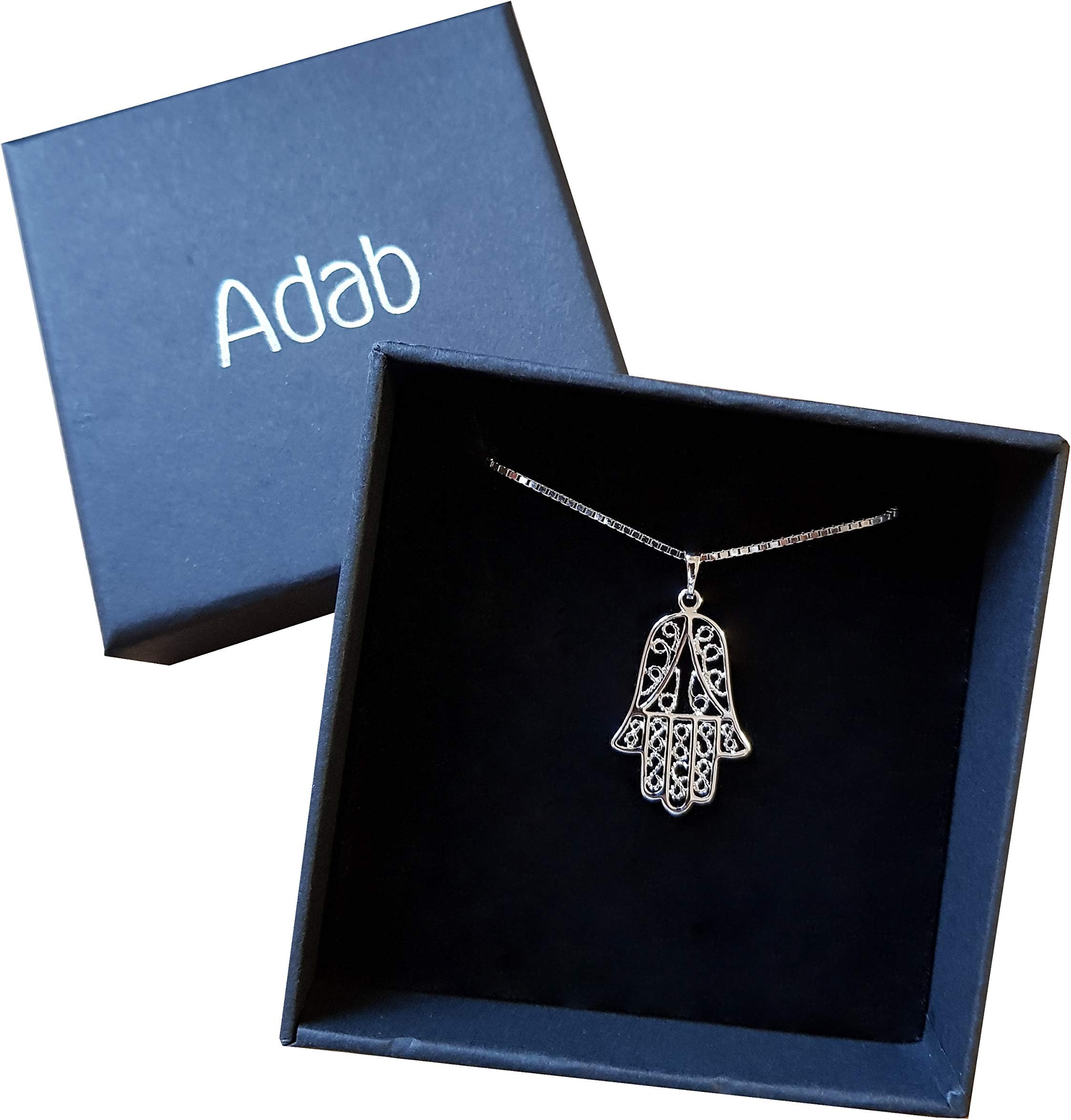 Hamsa necklace hand of Fatima eye by ADAB