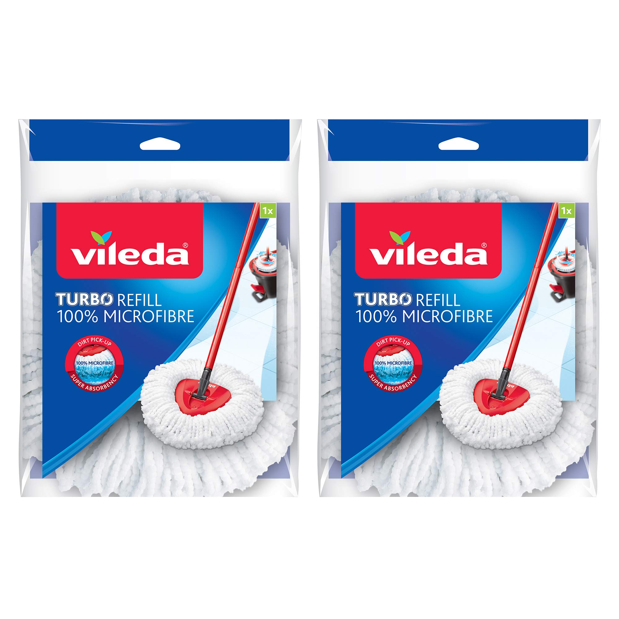 Vileda Turbo Classic Microfibre Mop Refill Head, Pack of 2 Buy Online