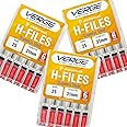 Dental Endodontic 31mm Endo H Files (3 Packs of 6) (18 Total Stainless Steel Hedstrom Files) (#25 Red)