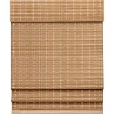 LazBlinds Cordless Bamboo Roman Shades for Windows, 26'' W x 60'' H | Natural Light Filtering Bamboo Window Blinds, Bamboo Blinds for Bedroom Living Room Office Indoor