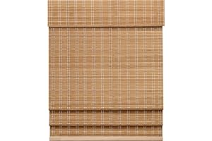 LazBlinds Cordless Bamboo Roman Shades, Light Filtering Window Treatment, Roll Up Bamboo Blinds for Windows, 26'' W x 60'' H