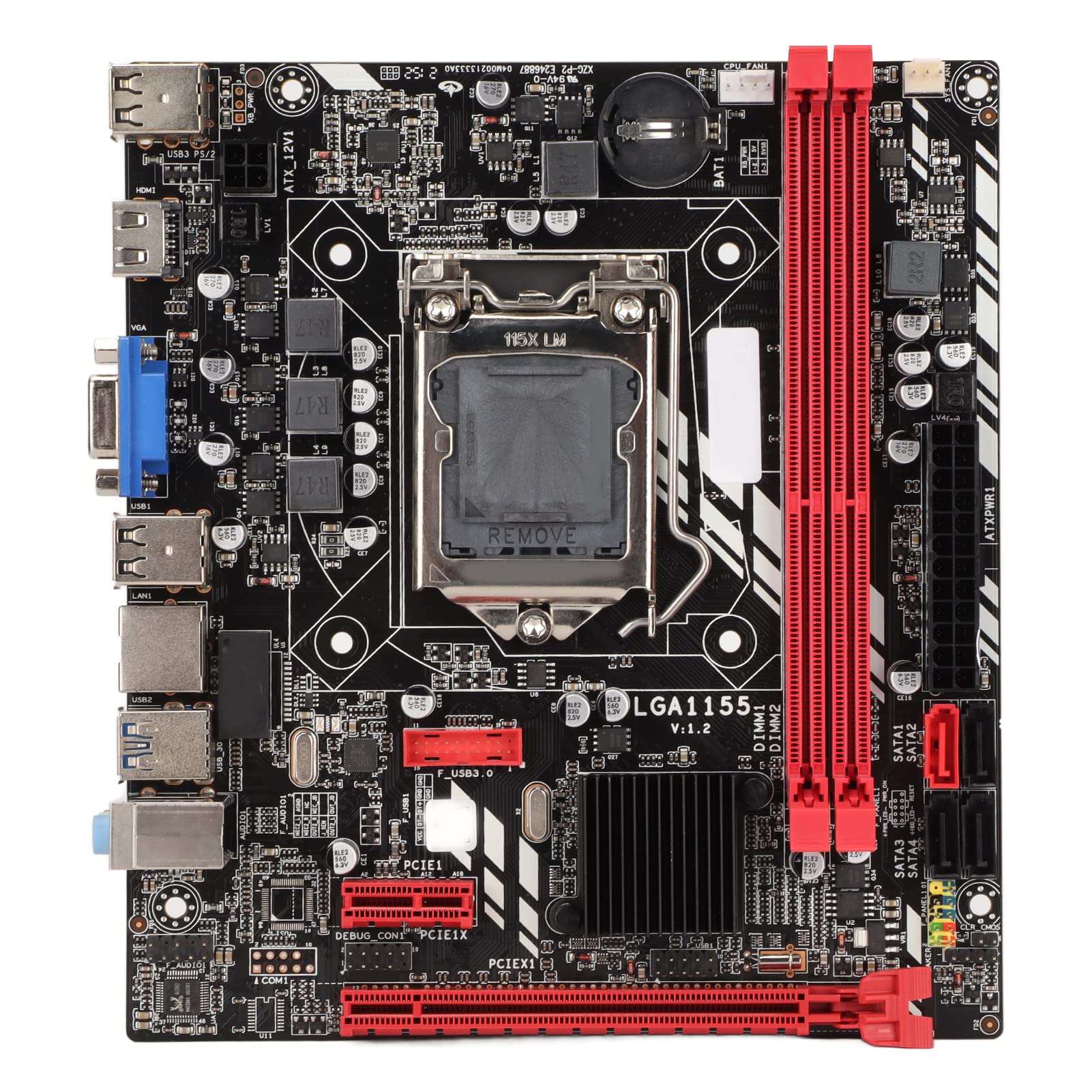 DDR3 Gaming Motherboard, Computer Motherboard for Corei7, i5, i3 (LGA1155) Core Processors 2 DDR3 100M Network Interface