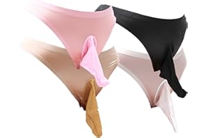 Mona's Choice Stretchy Mens Ice Silk Bikini Briefs with Pouch or Sheath/Mens Panties