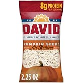 DAVID All Natural Pumpkin Seeds, 2.25 oz. (Pack of 12) | 8g protein &amp; 6g fiber per serving; All Natural Pumpkin Seeds; great for baseball games, road trips or on-the-go snacking