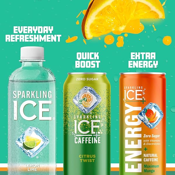 SPARKLING ICE, LEMON LIME SPARKLING WATER, ZERO SUGAR FLAVORED WATER, WITH ANTIOXIDANTS AND VITAMINS, 17 FL OZ BOTTLE