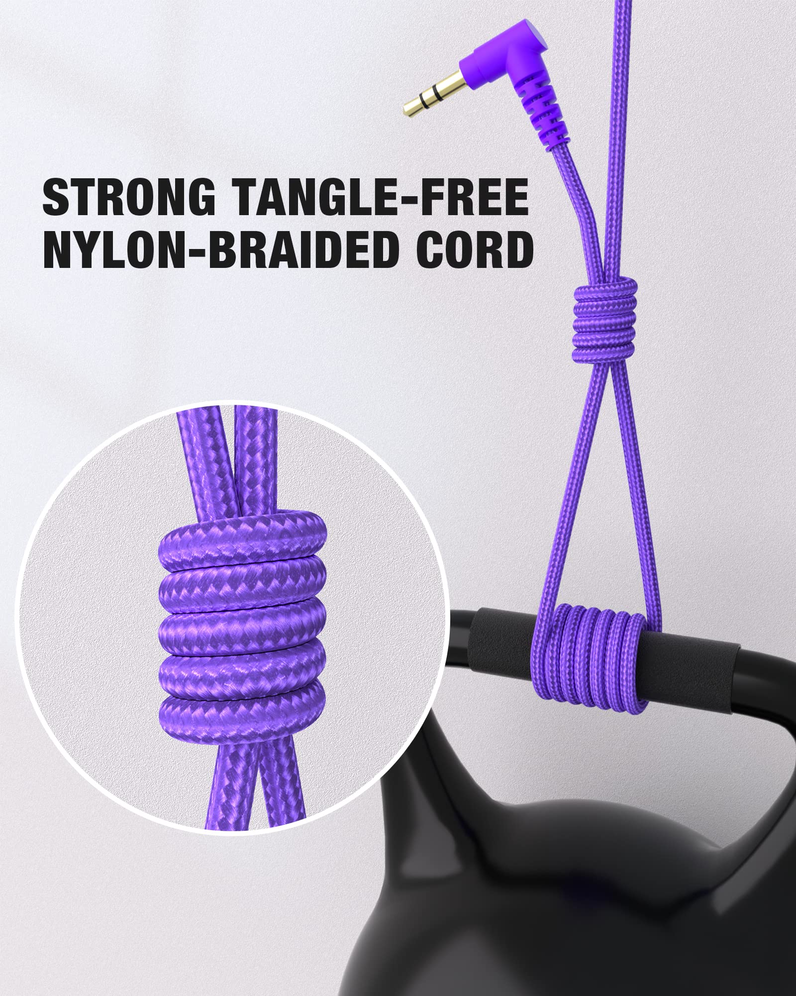 ELECDER i45 Headphones Wired, On-Ear Headphones with Microphone, Foldable Stereo Bass, 1.5M No-Tangle Cord, Portable 3.5MM Headset for School Kids Teens Smartphones Computer PC Tablet Travel, Purple