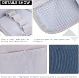 EASTHILL Large Pencil Case 21x11x8.5 cm Double Zip Blue High Capacity Storage view 5