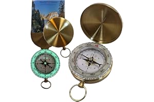 STANLEY LONDON Glow in The Dark Brass Pocket Compass for Kids – Waterproof Navigation Tool for Camping, Hiking, Backpacking, Orienteering, Hunting, Survival Gear, Outdoor Safety & Adventure Gift