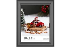 Tinkeps 18 x 24 Poster Frame Black, 2-Inch Wide Border Poster Frames 18 x 24 with Black Backboard, 18x24 Frame Frame Wall Hanging