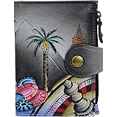 Anna by Anuschka Women's Hand Painted Genuine Leather Ladies Wallet