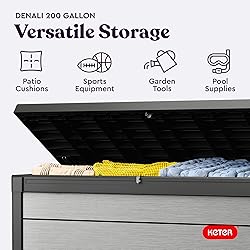 Keter Denali 200 Gallon Resin Large Deck Box with