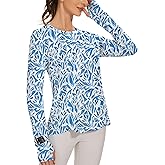 Blingfit Women's Workout Tops Long Sleeve Running Hiking Athletic Gym Shirts Lightweight UPF50+ UV Rash Guard Sun Protection