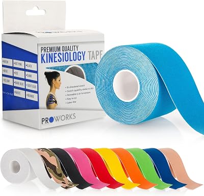 Proworks Kinesiology Tape 5m Roll Elastic Muscle Support Light Blue