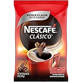 Nescafe Clasico Dark Roast Instant Coffee, 8 oz Pouch