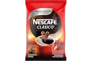 Nescafe Clasico Dark Roast Instant Coffee, 8 oz Pouch